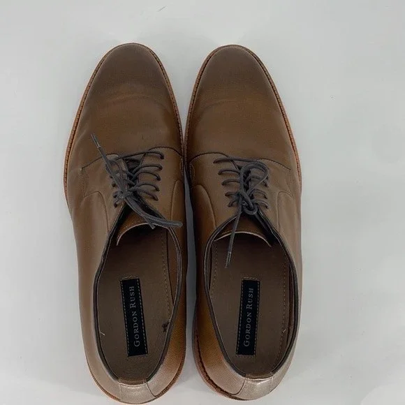 GORDON RUSH "nester" tan brown lace up oxford dress shoes men's size 15 - Picture 3 of 9